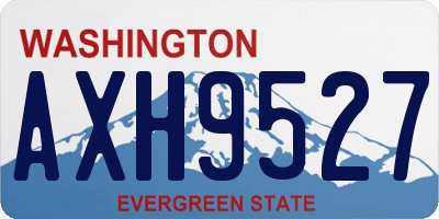 WA license plate AXH9527