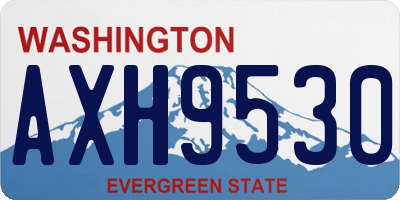 WA license plate AXH9530