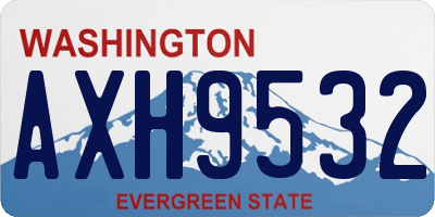 WA license plate AXH9532