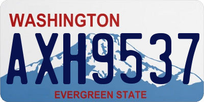 WA license plate AXH9537