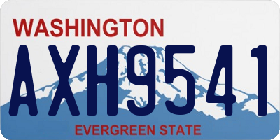 WA license plate AXH9541