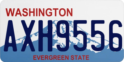 WA license plate AXH9556