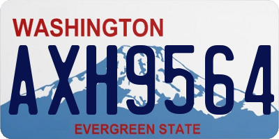 WA license plate AXH9564