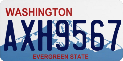 WA license plate AXH9567