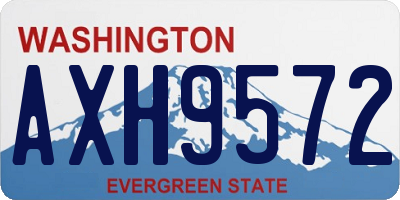 WA license plate AXH9572