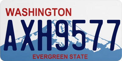 WA license plate AXH9577