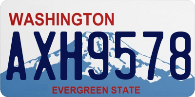 WA license plate AXH9578