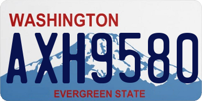 WA license plate AXH9580