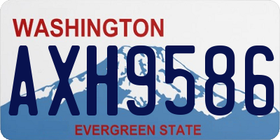 WA license plate AXH9586