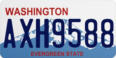 WA license plate AXH9588