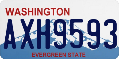 WA license plate AXH9593