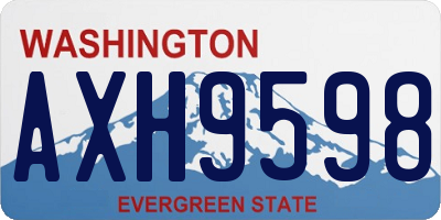 WA license plate AXH9598
