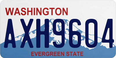 WA license plate AXH9604