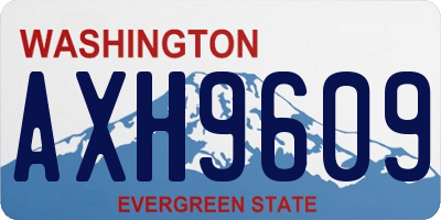 WA license plate AXH9609
