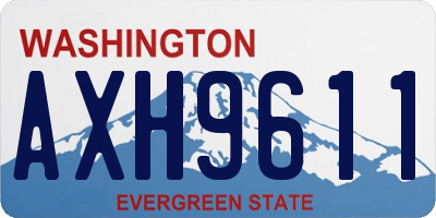 WA license plate AXH9611
