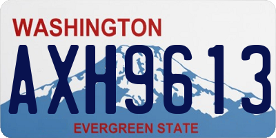 WA license plate AXH9613