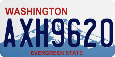 WA license plate AXH9620