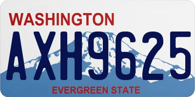 WA license plate AXH9625