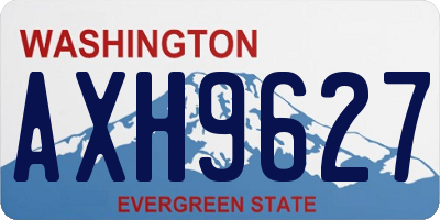 WA license plate AXH9627