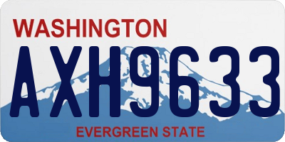 WA license plate AXH9633