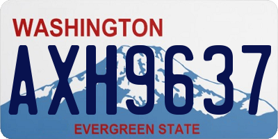 WA license plate AXH9637