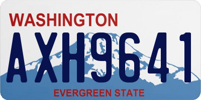 WA license plate AXH9641