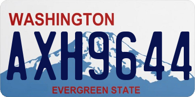 WA license plate AXH9644