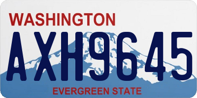 WA license plate AXH9645