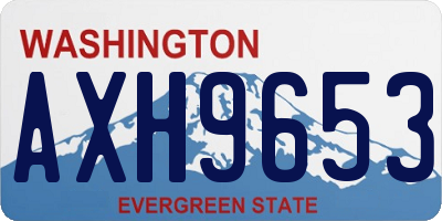 WA license plate AXH9653