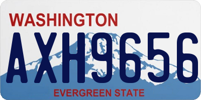 WA license plate AXH9656