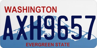 WA license plate AXH9657