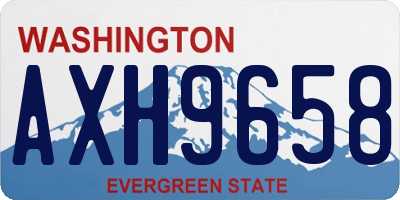 WA license plate AXH9658