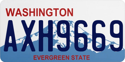 WA license plate AXH9669
