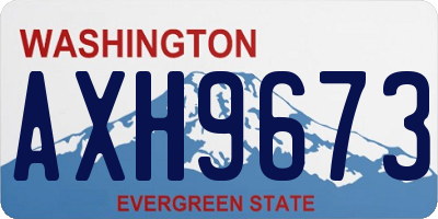 WA license plate AXH9673