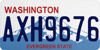 WA license plate AXH9676