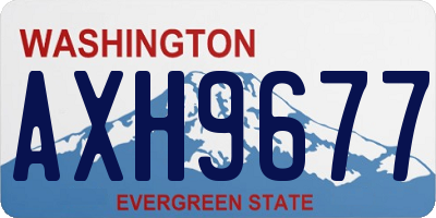 WA license plate AXH9677