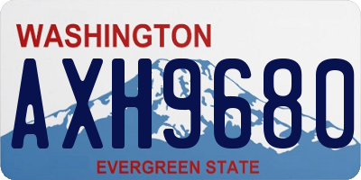 WA license plate AXH9680