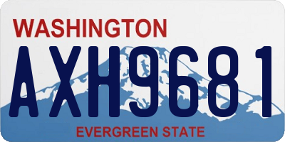 WA license plate AXH9681
