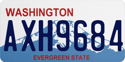 WA license plate AXH9684