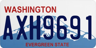 WA license plate AXH9691
