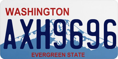 WA license plate AXH9696