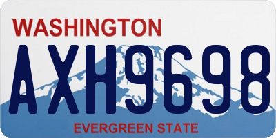 WA license plate AXH9698