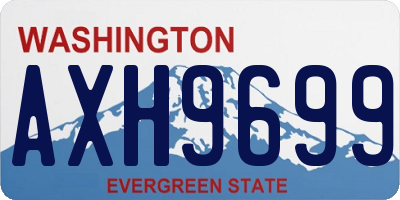 WA license plate AXH9699