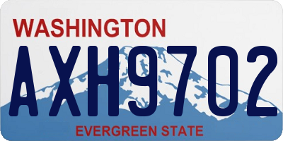 WA license plate AXH9702