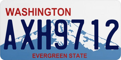 WA license plate AXH9712