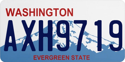 WA license plate AXH9719