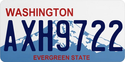 WA license plate AXH9722