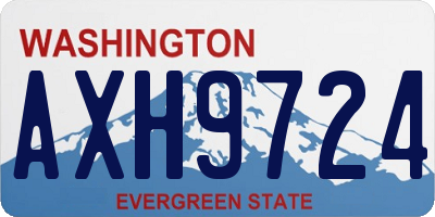 WA license plate AXH9724