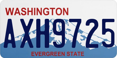 WA license plate AXH9725