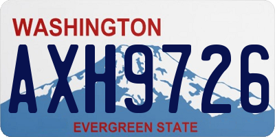 WA license plate AXH9726